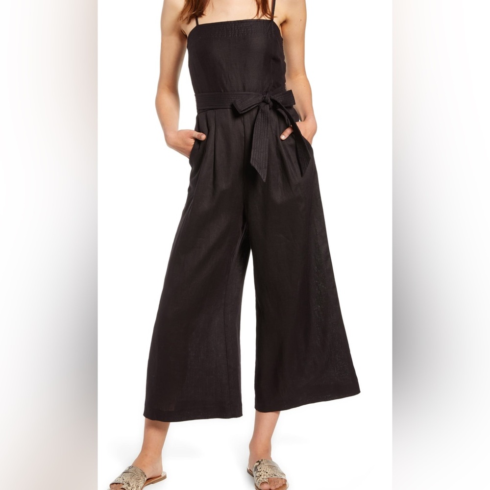 9.  J. Crew Women’s Black Linen Romper Size 6